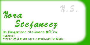 nora stefanecz business card